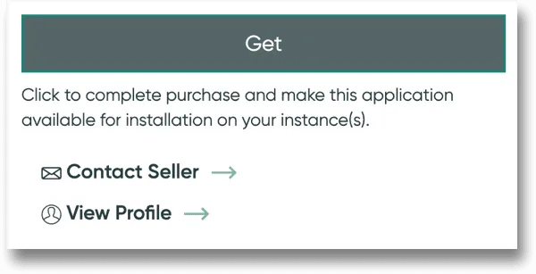 Screenshot of the ServiceNow CTA that says "Get."
